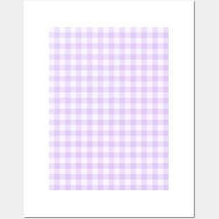 Lavender gingham Posters and Art
